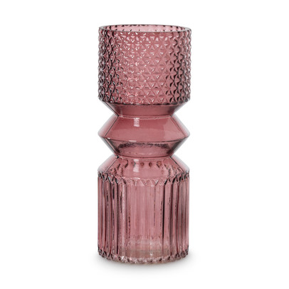 Vaas diabolo – roze – ø9.5×24.5 cm